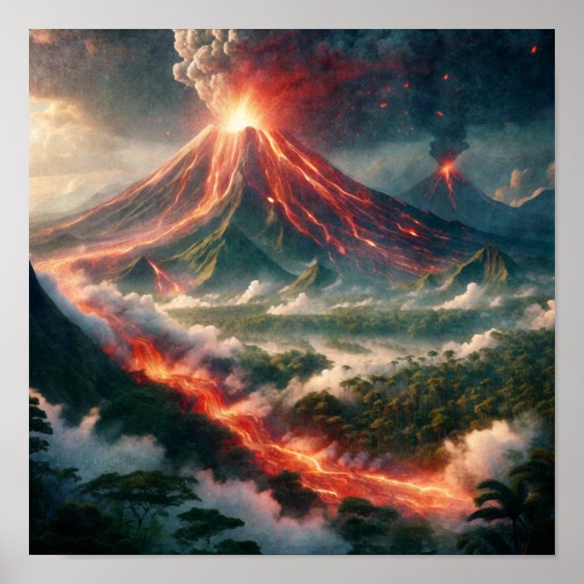 Volcanic Eruptions Poster (Front)