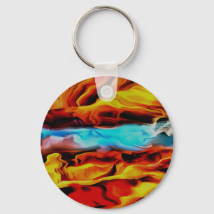 Volcanic Fire and Ice Key Ring