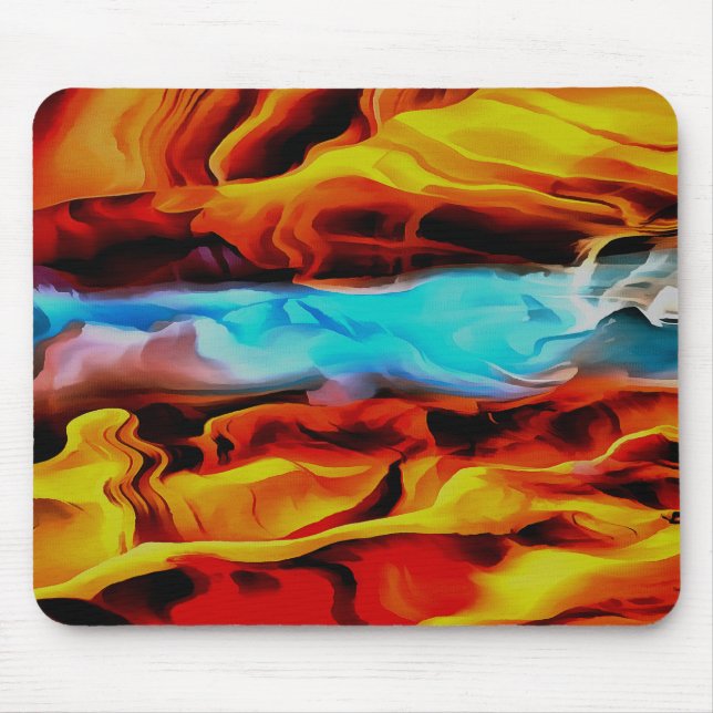 Volcanic Fire and Ice Mouse Pad (Front)