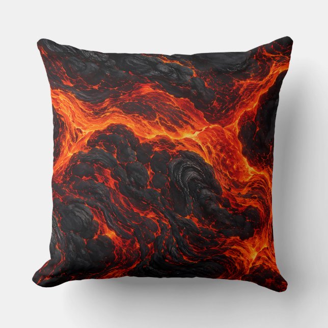Volcanic Fire Rivers Decorative Cushion (Front)