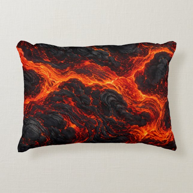 Volcanic Fire Rivers Decorative Cushion (Front)