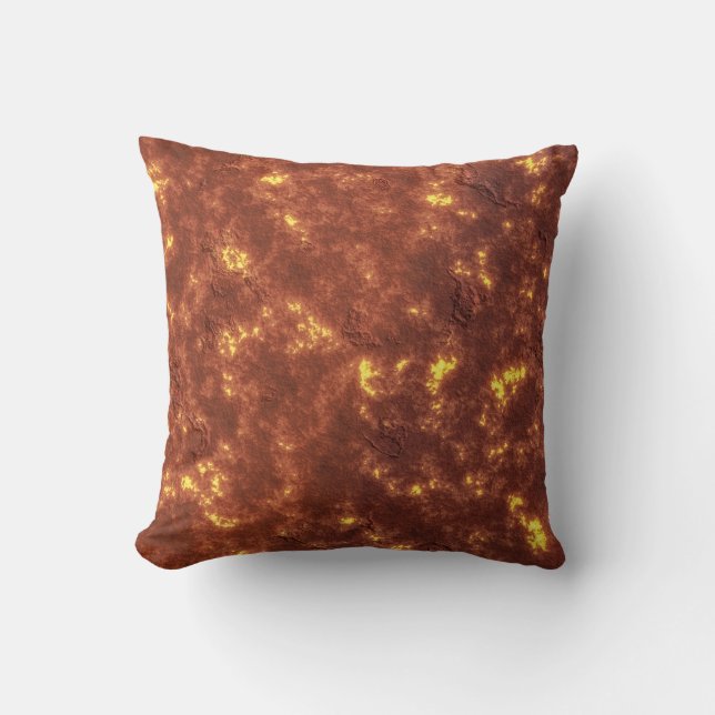 Volcanic hot lava planet surface cushion (Front)