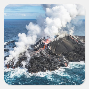 Volcanic Island Square Sticker