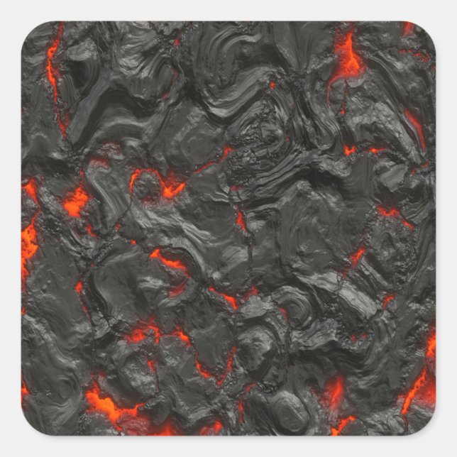 volcanic Lava background effect Square Sticker (Front)