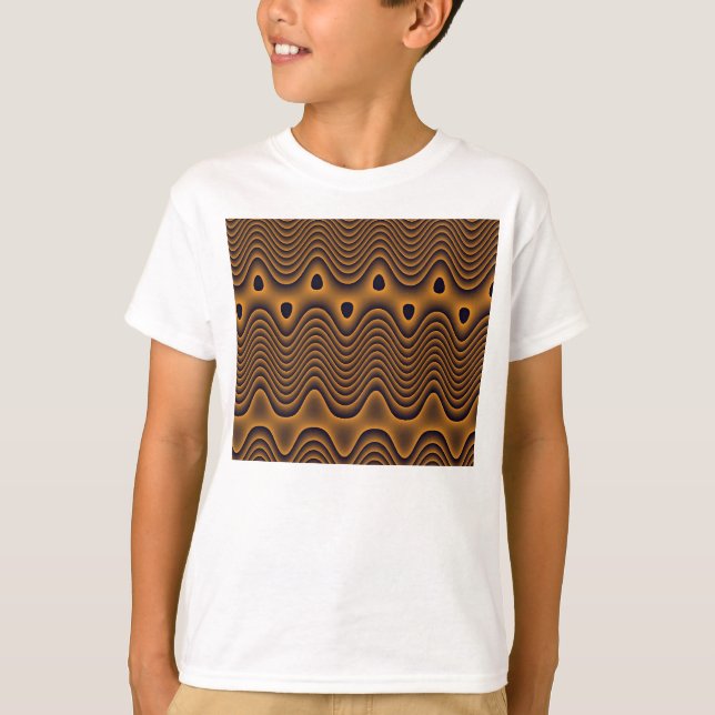 Volcanic Oceans Patterned Kids T Shirt (Front)
