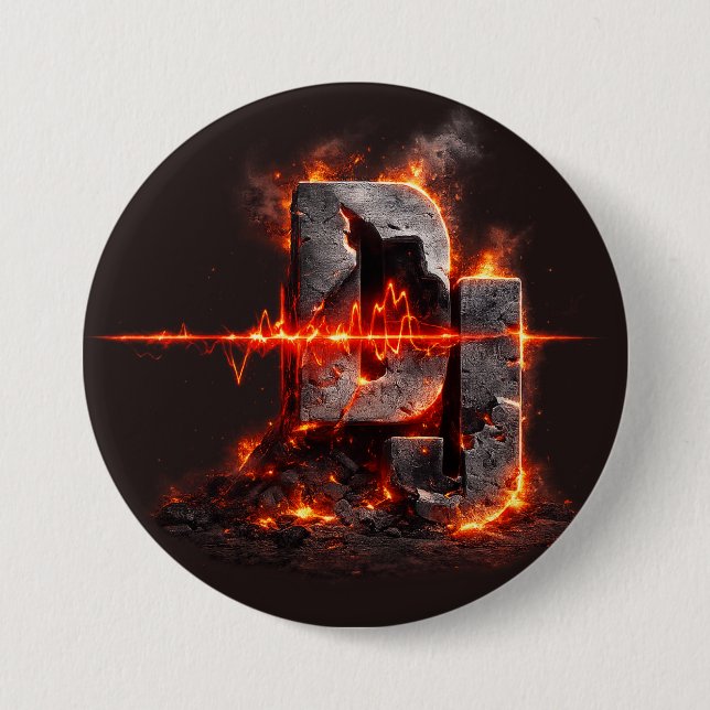 Volcanic Pulse DJ 7.5 Cm Round Badge (Front)