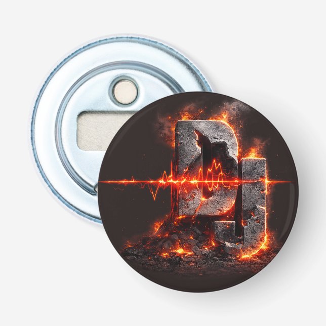 Volcanic Pulse DJ Bottle Opener (Front)