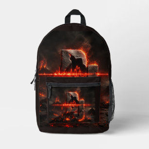 Volcanic Pulse DJ Printed Backpack