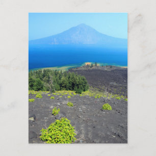 Volcanic slopes of Anak Krakatau, West Java Postcard