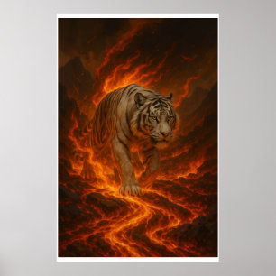 Volcanic White Tiger Premium Wall Art – Fine Art C