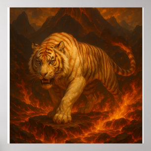 Volcanic White Tiger Premium Wall Art – Fine Art C