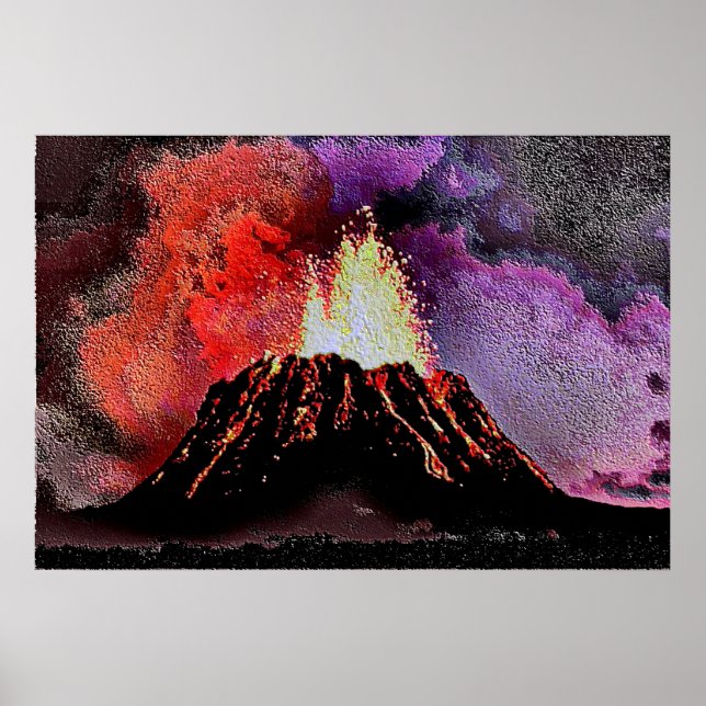 Volcano 9 enamel poster (Front)