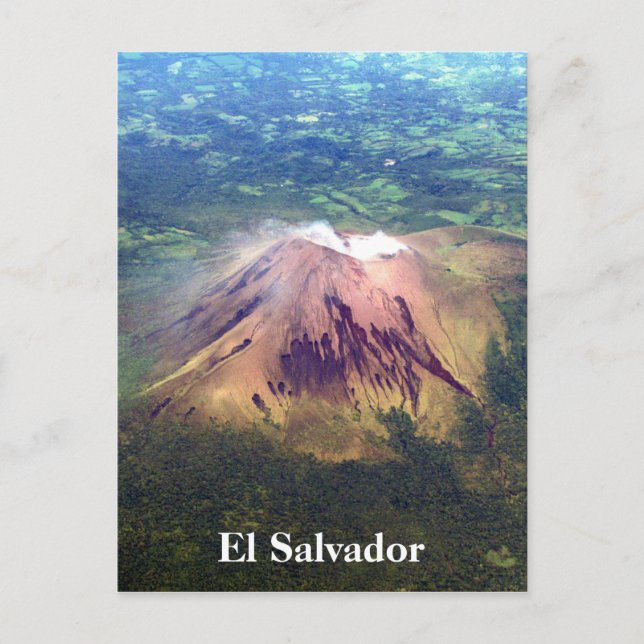 volcano aerial el salvador postcard (Front)
