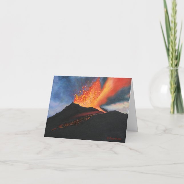 Volcano Art Note card (Front)