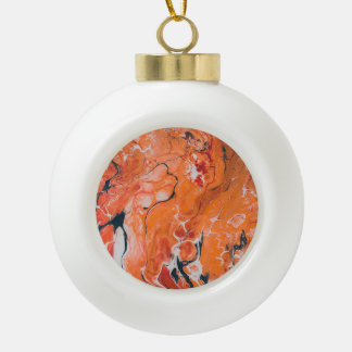 Volcano Ceramic Ball Christmas Ornament