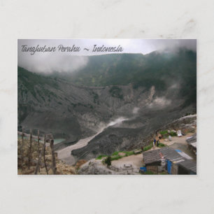 Volcano Crater Indonesia Postcard