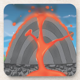 Volcano Diagram Coaster