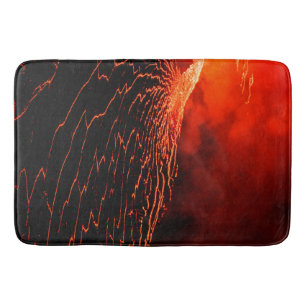 volcano eruption bath mat