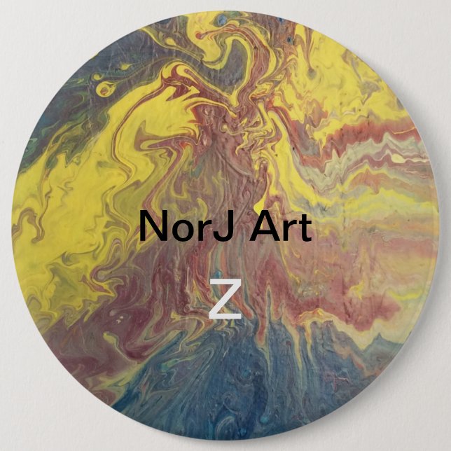 Volcano eruption by NorJ Art 6 Cm Round Badge (Front)