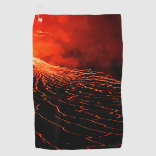 volcano eruption golf towel