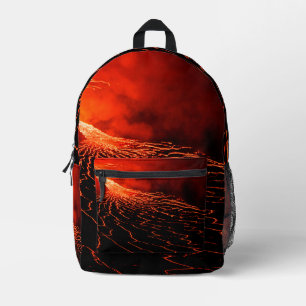 volcano eruption printed backpack