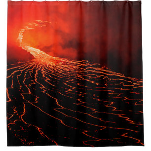 volcano eruption shower curtain