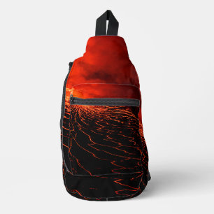 volcano eruption sling bag