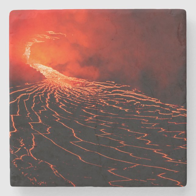 volcano eruption stone coaster (Front)