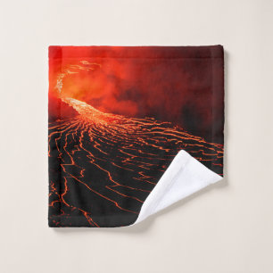 volcano eruption wash cloth
