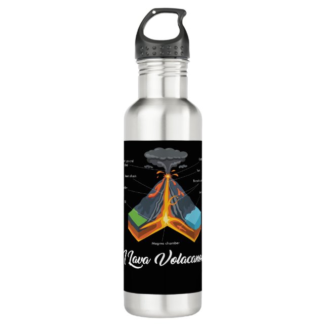 VOLCANO / GEOLOGY: I Lava Volcanoes 710 Ml Water Bottle (Front)