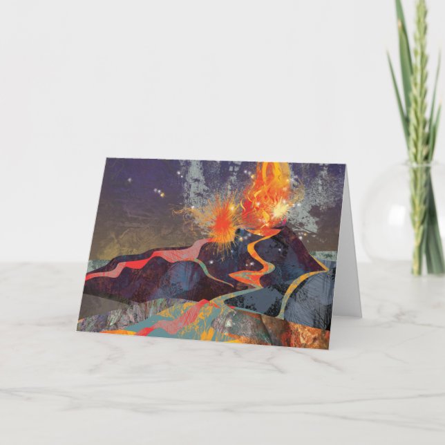 Volcano Greeting Card (Front)
