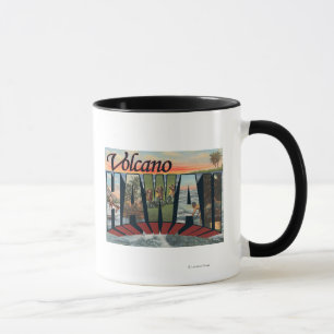 Volcano, Hawaii - Large Letter Scenes Mug