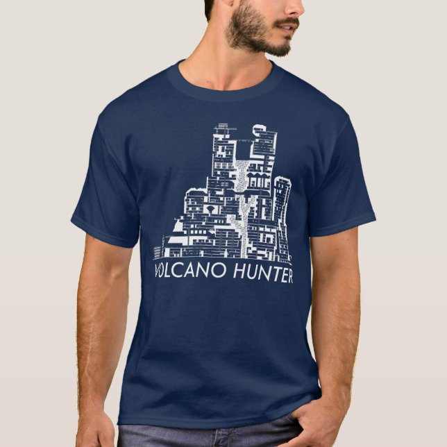 Volcano Hunter Map T-Shirt (Front)