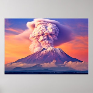 Volcano Landscape Travel Discovery Voyage Poster