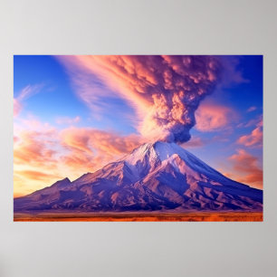 Volcano Landscape Travel Discovery Voyage Poster