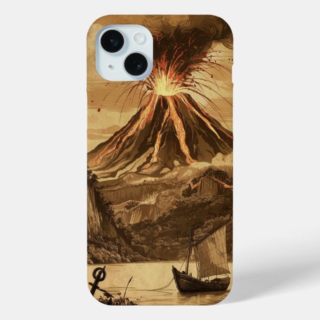 Volcano Lava Eruption Case-Mate iPhone Case (Back)