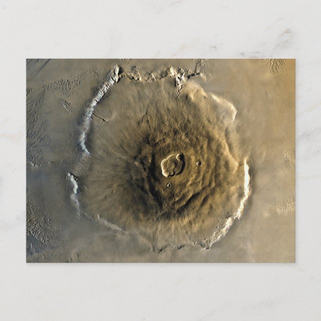 Volcano Olympus Mons on Mars Postcard (Front)