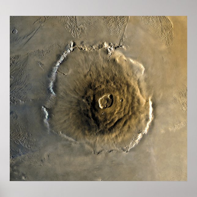 Volcano Olympus Mons on Mars Poster (Front)
