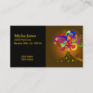 Volcano Oozing Of Colour Business Card