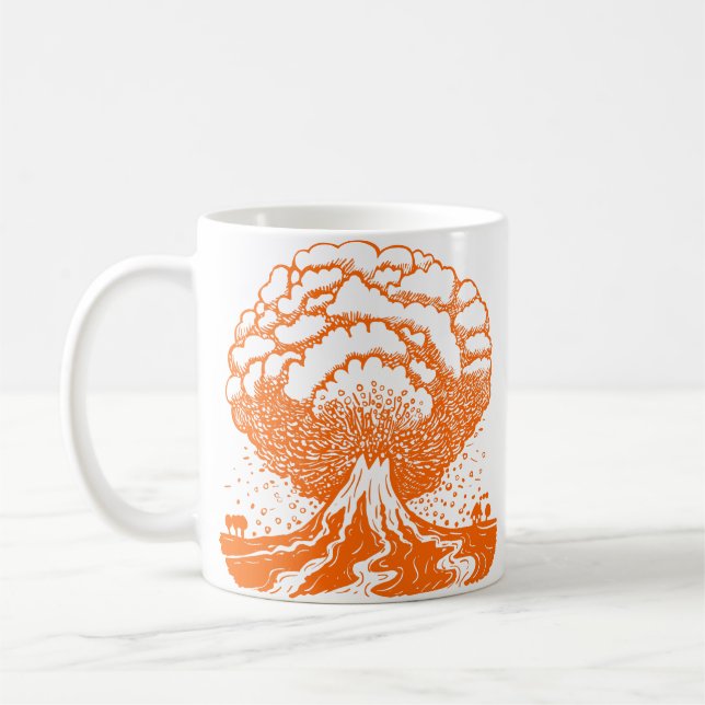 Volcano - Orange Coffee Mug (Left)