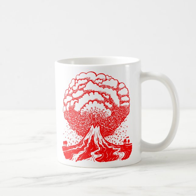 Volcano - Red Coffee Mug (Right)