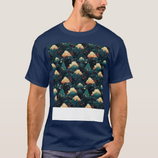 Volcano Seamless Pattern Mountain Fire Lava Magma T-Shirt