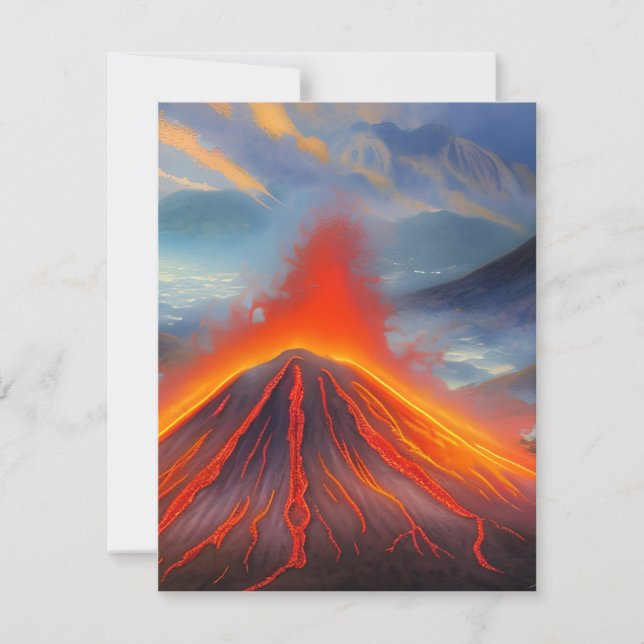 Volcanoes are Geological Features that Form When M Holiday Card (Front)