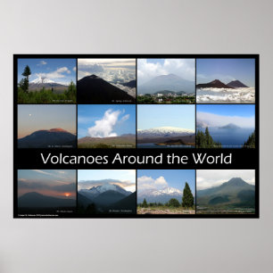 Volcanoes Around the World Poster