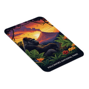 Volcanoes national park sunset magnet
