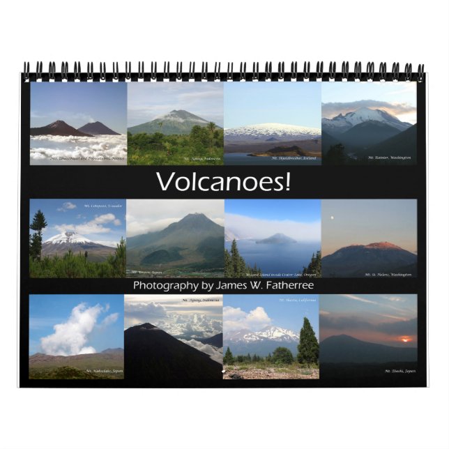 Volcanoes Wall Calendar by J.W. Fatherree. (Cover)