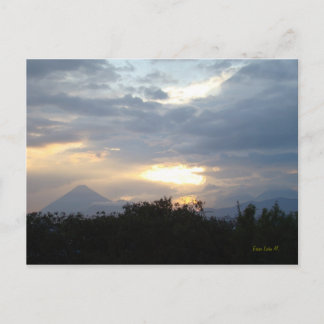 Volcanos at Sunset Postcard