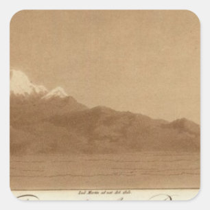 Volcanos from Mexico City Square Sticker