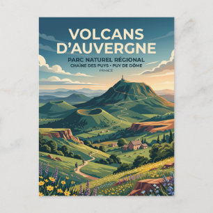 Volcans d'Auvergne Regional Natural Park France Postcard