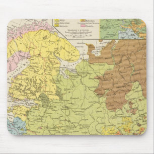 Volkerkarte von Russland - Map of Russia Mouse Pad